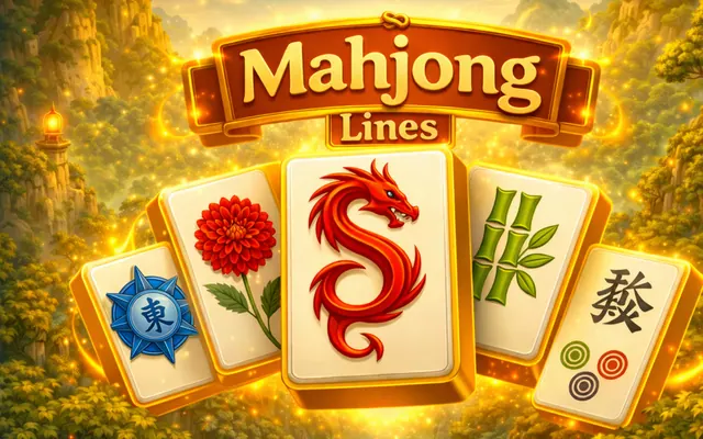 Mahjong Lines, Mahjong connect: match pairs that can be linked in three lines or fewer.
